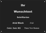 Aluschild mit Ihrem Wunschtext